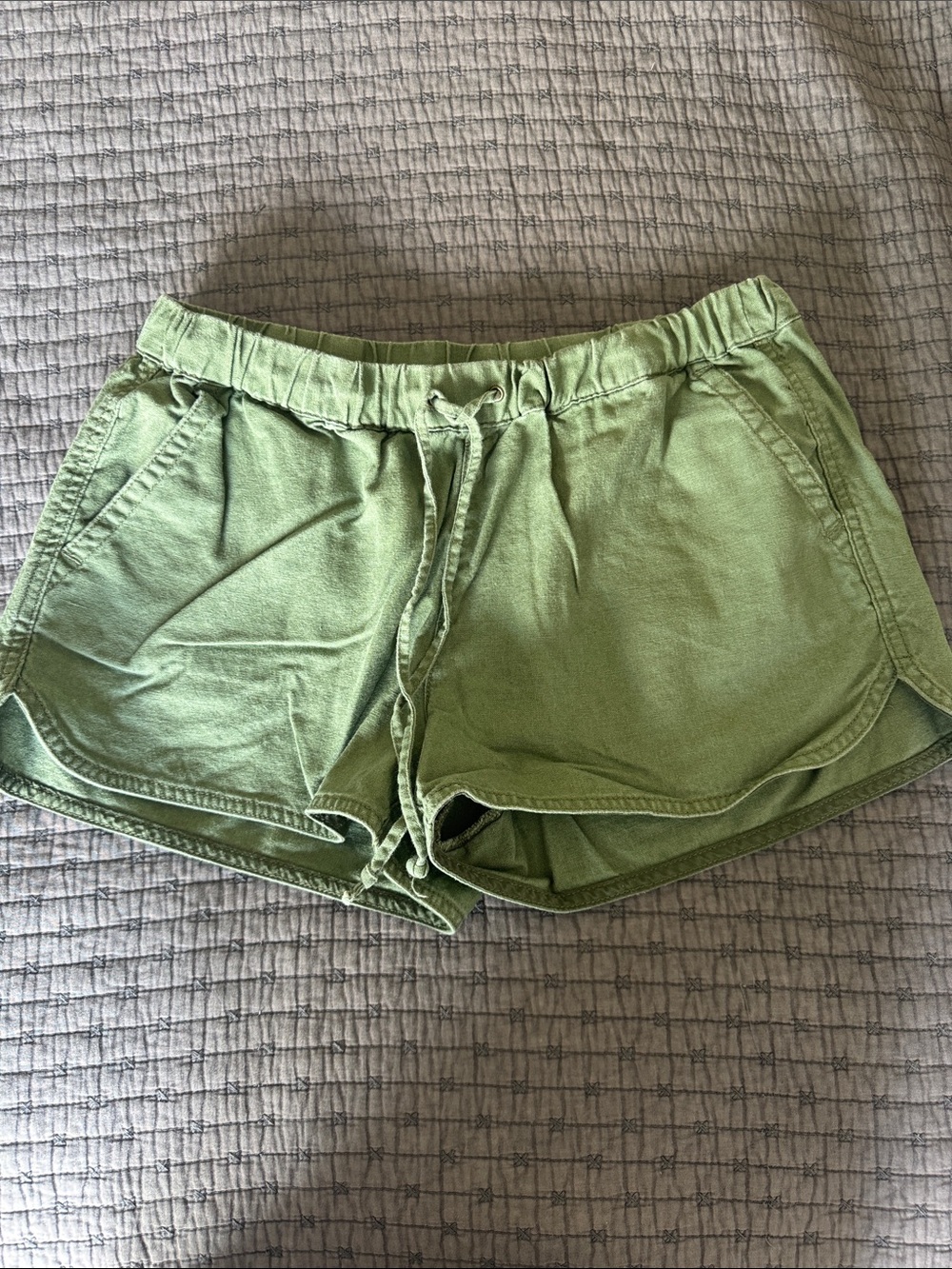 J. Crew Olive Green Drawstring Athletic Shorts